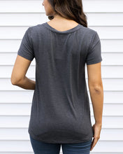 Load image into Gallery viewer, Grace &amp; Lace VIP Favorite Perfect V-Neck Tee - Charcoal