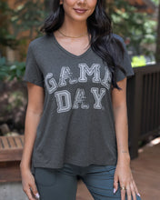 Load image into Gallery viewer, Grace &amp; Lace VIP Favorite Perfect V-Neck Graphic Tee - Game Day