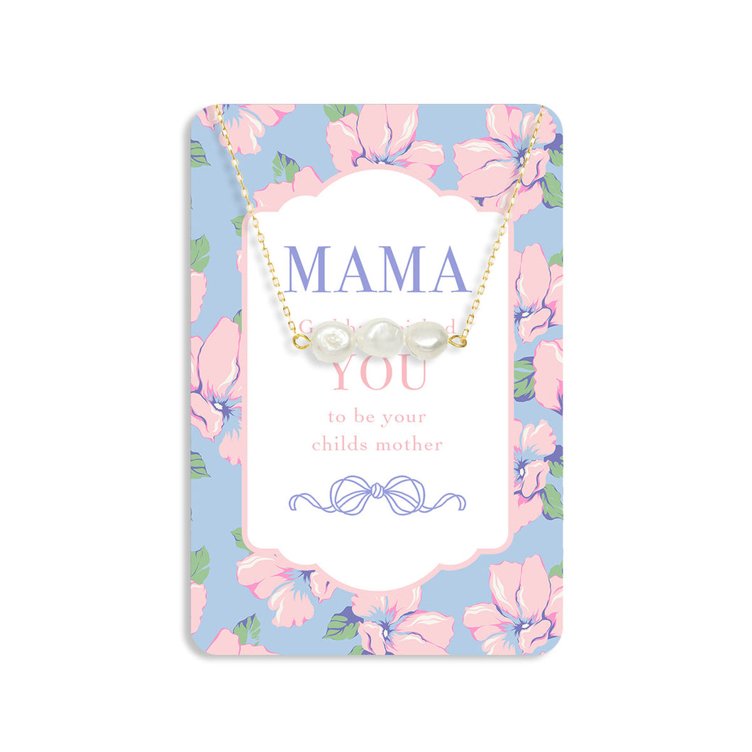 MAMA- God Handpicked You Necklace & Keepsake Card Set
