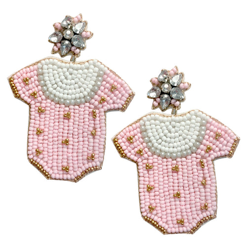 Viv & Lou Pink Oh Baby Beaded Earrings