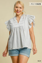 Load image into Gallery viewer, Kenzie Striped Top - Blue *Regular &amp; Curvy*