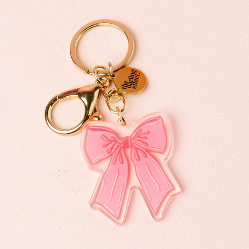The Darling Effect Acrylic Keychain - Pink Bow