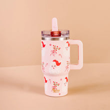 Load image into Gallery viewer, The Darling Effect Lifestyle Flip Straw Tumbler 20oz - Holly Jolly Santa