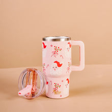 Load image into Gallery viewer, The Darling Effect Lifestyle Flip Straw Tumbler 20oz - Holly Jolly Santa