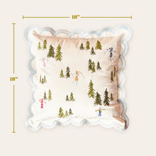 Load image into Gallery viewer, The Darling Effect Scalloped Square Throw Pillow - Après Ski