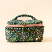 Load image into Gallery viewer, The Darling Effect Glam &amp; Go Quilted Cosmetic Bag - Jolly Sprig