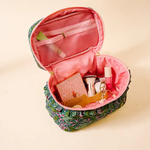 Load image into Gallery viewer, The Darling Effect Glam &amp; Go Quilted Cosmetic Bag - Jolly Sprig