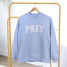 Load image into Gallery viewer, Word Warrior - Reversible Sweatshirt - Hope &amp; Pray - Sky Blue