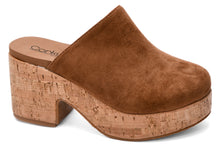 Load image into Gallery viewer, Corky&#39;s Watch Your Back Platform Clogs - Tobacco Faux Suede