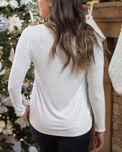 Load image into Gallery viewer, Grace &amp; Lace Long Sleeve Perfect Graphic Tee - Watercolor Christmas Tree