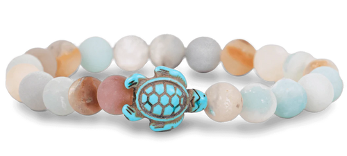 Fahlo Journey Sea Turtle Tracking Bracelet - Sky Stone