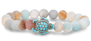 Fahlo Journey Sea Turtle Tracking Bracelet - Sky Stone
