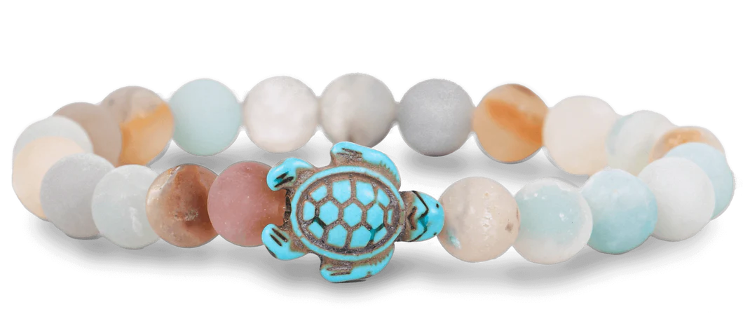 Fahlo Journey Sea Turtle Tracking Bracelet - Sky Stone