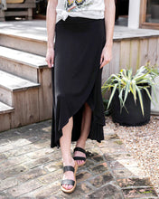 Load image into Gallery viewer, Grace &amp; Lace Wrap High-Low Maxi Skirt - Black