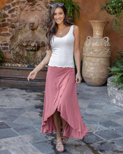 Load image into Gallery viewer, Grace &amp; Lace Wrap High-Low Maxi Skirt - Terracotta