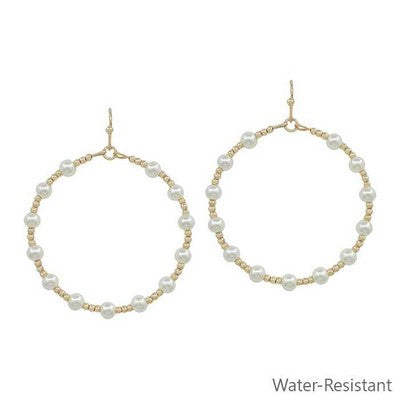 Meghan Browne Zeva Earring - Gold Pearl