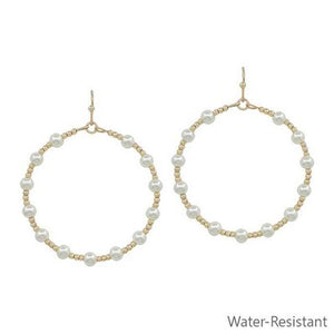 Meghan Browne Zeva Earring - Gold Pearl
