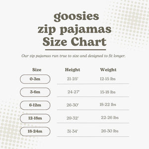 Goosies Long Sleeve Zip Pajamas - Bows