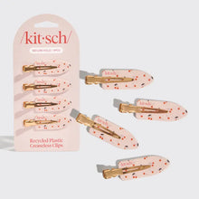 Load image into Gallery viewer, Kitsch Recycled Plastic Creaseless Clips 4pc Set - Cherry Print