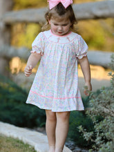 Load image into Gallery viewer, Girl's Smocked Cross Embroidery Dress
