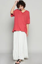Load image into Gallery viewer, Mabel V-Neck Tee - Tomato