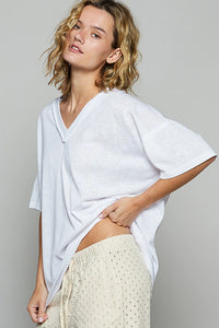 Mabel V-Neck Tee - Off White