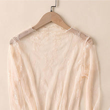 Load image into Gallery viewer, Veronica White Mesh Blouse - Long Sleeve Lace Top