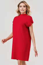 Load image into Gallery viewer, Malia Mock Neck Sweater Dress - Red