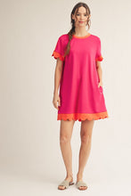 Load image into Gallery viewer, Shania Scallop Hem Dress - Fuchsia