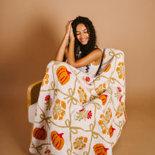 Load image into Gallery viewer, The Darling Effect Cozy Dreams Luxe Blanket - Patchwork Pumpkins