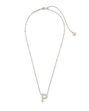 Load image into Gallery viewer, Letter P Pendant Necklace in Silver by Kendra Scott