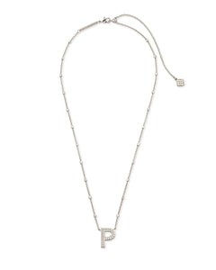 Letter P Pendant Necklace in Silver by Kendra Scott
