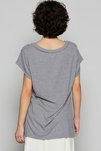Load image into Gallery viewer, Dana Ribbed Jersey Tee - Charcoal