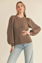 Load image into Gallery viewer, Carla Cable Knit Sweater - Taupe