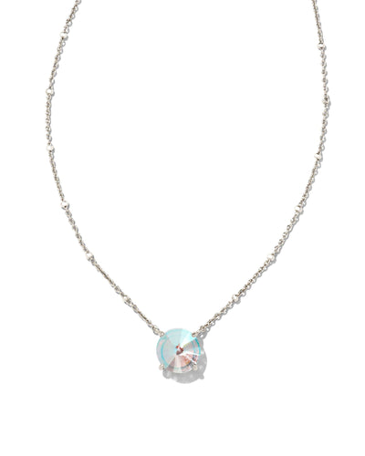 Kendra Scott Jolie Silver Pendant Necklace in Dichroic Glass