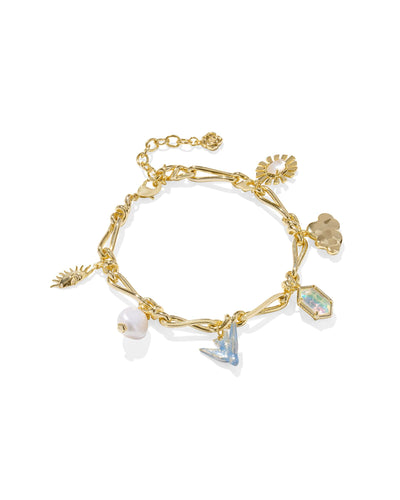 Kendra Scott Melody Gold Charm Bracelet in Neutral Mix