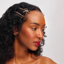 Load image into Gallery viewer, Kitsch Metal Enamel Cloud &amp; Bow Bobby Pins 8pc Set - Rosewood