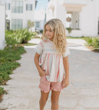 Load image into Gallery viewer, Girl's Blush Stripe Short Set