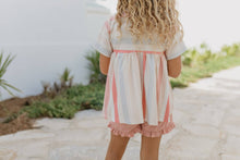 Load image into Gallery viewer, Girl's Blush Stripe Short Set