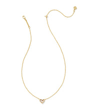 Load image into Gallery viewer, Kendra Scott Framed Ari Heart Gold Short Pendant Necklace in Iridescent Abalone