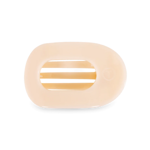 Medium Teleties Flat Round Hair Clip - Almond Beige