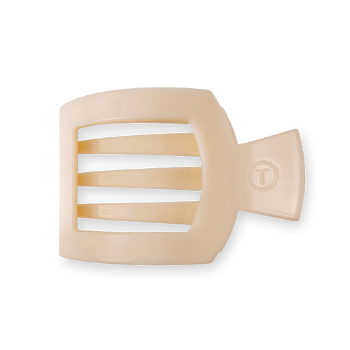 Medium Teleties Flat Square Hair Clip - Almond Beige