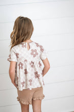 Load image into Gallery viewer, Kids Daisy Tan Ruffle Short Set