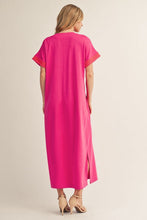 Load image into Gallery viewer, Kirsten Embroidered Midi Dress - Hot Pink