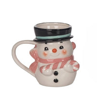 Load image into Gallery viewer, Vintage Pink Snowman Mugs