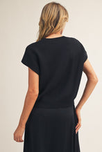 Load image into Gallery viewer, Laura Knotted Sweater Top - Black