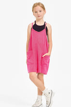 Load image into Gallery viewer, Thermal Tank Top Girl&#39;s Romper - Hot Pink