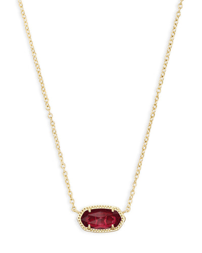 Kendra Scott Elisa Gold Pendant Necklace in Berry