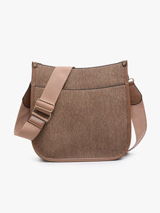 Chloe Crossbody w/ Guitar Strap - Denim Brown