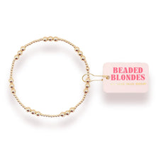 Load image into Gallery viewer, Beaded Blondes: ILY Gold Bracelet - Standard 6.75"